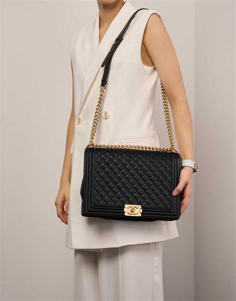 chanel boy bag large black and gold|chanel boy small quilted bag.